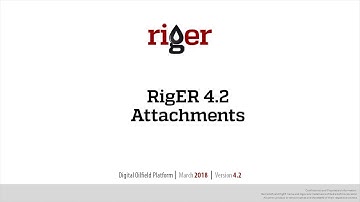 Attachments. Oilfield Software. RigER Digital Oilfield Platform