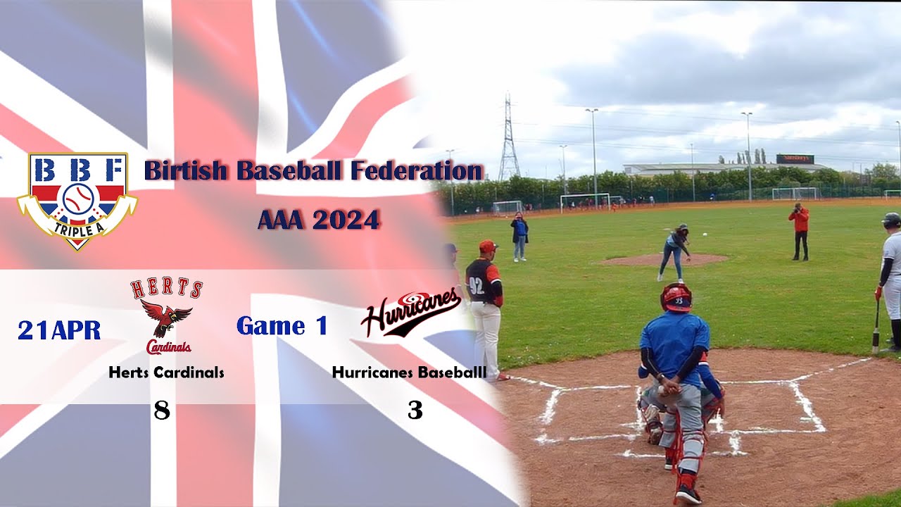 21 April 2024 Herts Cardinals vs Hurricanes Baseball Game 1 Highlight ...