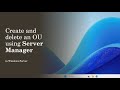 Create and Delete an Organizational Unit (OU) in Windows Server 2025 Using Server Manager