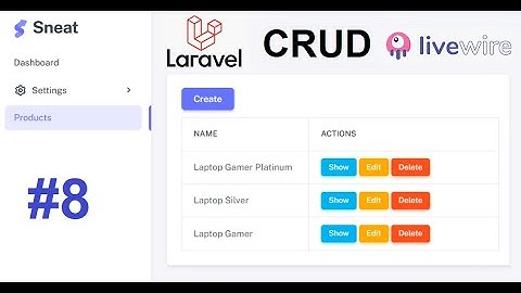 8 - Laravel 12 + Sneat + Livewire CRUD : Show