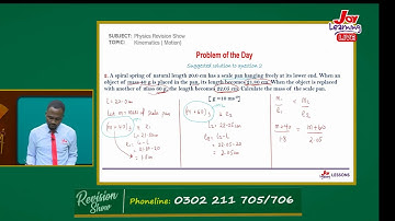 SHS Revision Show -Physics- Dimensions of Physical Quantities - 15th August, 2023