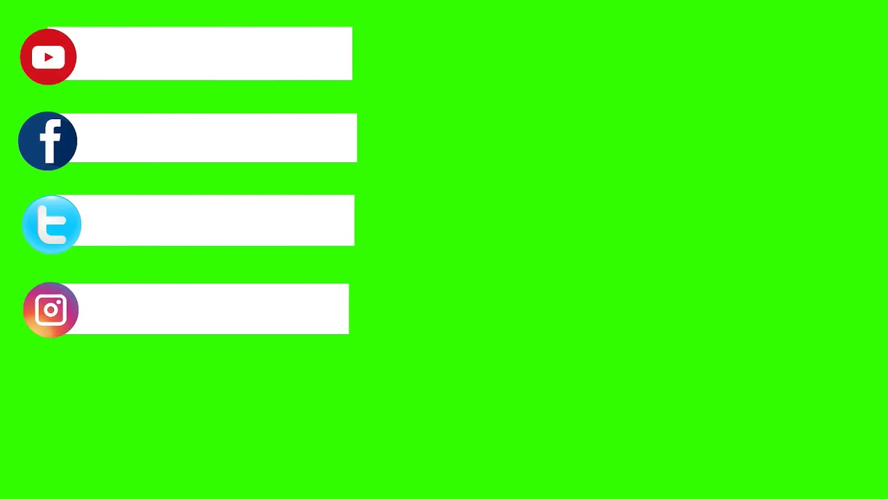 Top social media green screen effect for YT videos instagram/YT/twitter