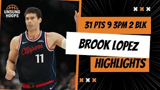 Brook Lopez 31 Pts 9 3Pm Career-High Vs Trail Blazers 122625 Clippers Vs Blazers Highlights