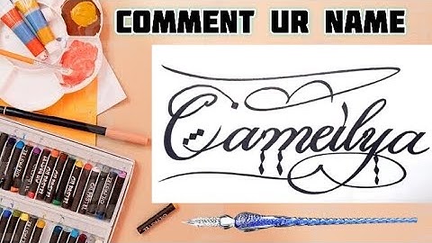 Cameilya Name Signature Calligraphy Status | How to Draw, Cursive Calligraphy with Cut Marker