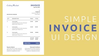 How to create the Simple Invoice Template UI Design In HTML and CSS