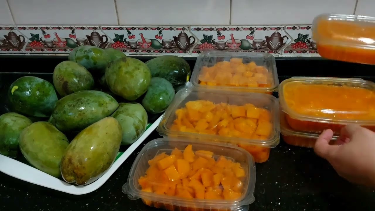 تخزين المانجا بطريقتين صيفي وشتوي وافضل نوع للتفريز لون وطعم #تخزين_النانجا