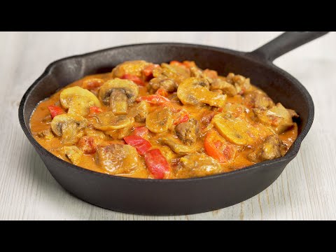 Вкусная ИНДЕЙКА С ОВОЩАМИ И ГРИБАМИ НА СКОВОРОДЕ! Рецепт от Всегда Вкусно!