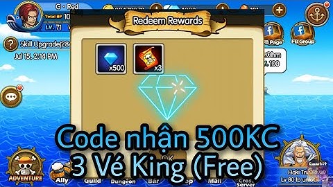 Sunny Pirates: Going Merry - CODE NHẬN 500KC, 3 VÉ KING (15.07 - 19.07)