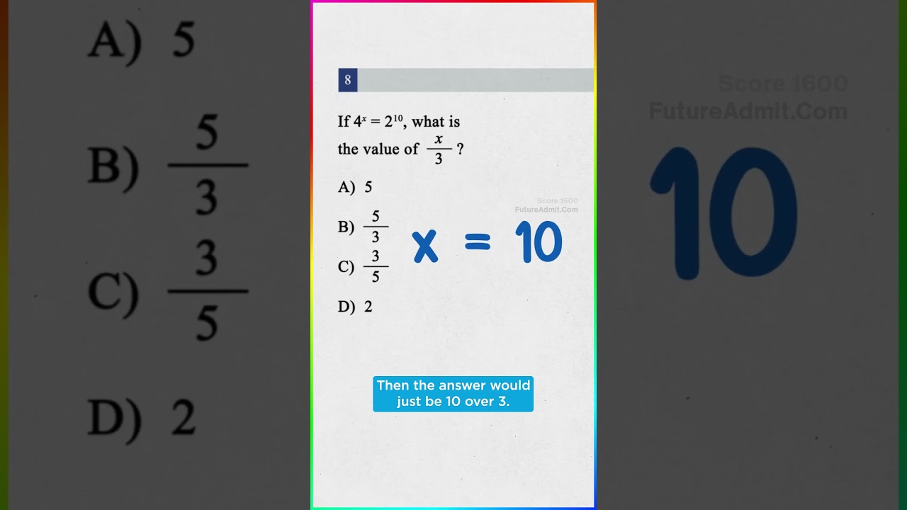 The trickiest SAT exponent question of 2025