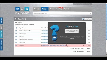 How to Analyze the Cost of a Recipe in MenuMax