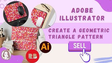 Create a Geometric Triangle Pattern(abstract art) in Adobe Illustrator in 5 min & sell it REDBUBBLE
