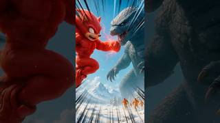 Sonic, Shadow Vs Godzilla Shark Knuckles Escape