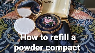 How to refill a powder compact