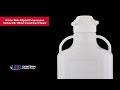 20 liter white ezgrip polypropylene carboy120mm closed cap  spigot  us plastic corporation