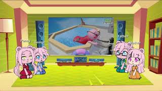 Family of peppa pig/ Reacts to Siren Head vs Piggy, Granny, Baldi - funny horror animation parody screenshot 3
