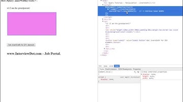 JQUERY INNERWIDTH METHOD DEMO