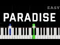 Coldplay - Paradise | EASY Piano Tutorial