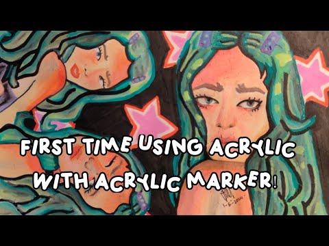 sketchbook session💌 // first time using acrylic marker with giorgione!! 💫