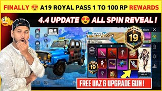 4.4 UPDATE 😍 A19 Royal Pass 1 To 100 Rewards | Next Royal Pass Bgmi | Bgmi New Royale pass