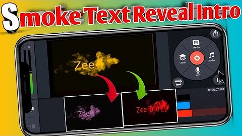 How to make Smoke Text Reveal Animation intro in kinemaster | animated intro | Zee Tricks
