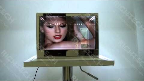 RichTech transparent LCD video showcase display - 12inch