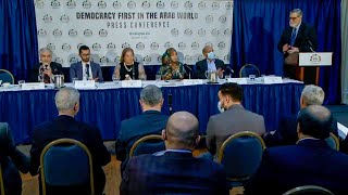 President Marzouki & Tawakkol Karman led Democracy First in the Arab World conference in Washington