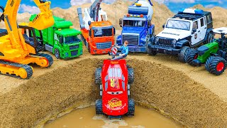 Collection funny videos toy bridge construction vehicles | Coco car win