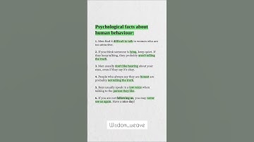 Psychological Facts About Human Behaviour 🤯 | Mind-Blowing Human Psychology | Wisdom_weave