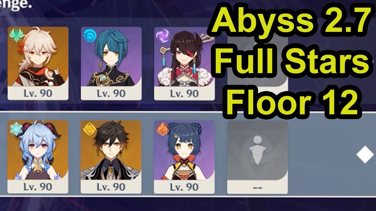 Beidou C6 Blackcliff R1 & Ganyu C0 Amos' Bow R1 spiral abyss floor 12 genshin impact