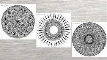 Mandala Art Using Spirograph Technique Step-by-step Tutorial #vanithaarts #spirograph #mandalaart