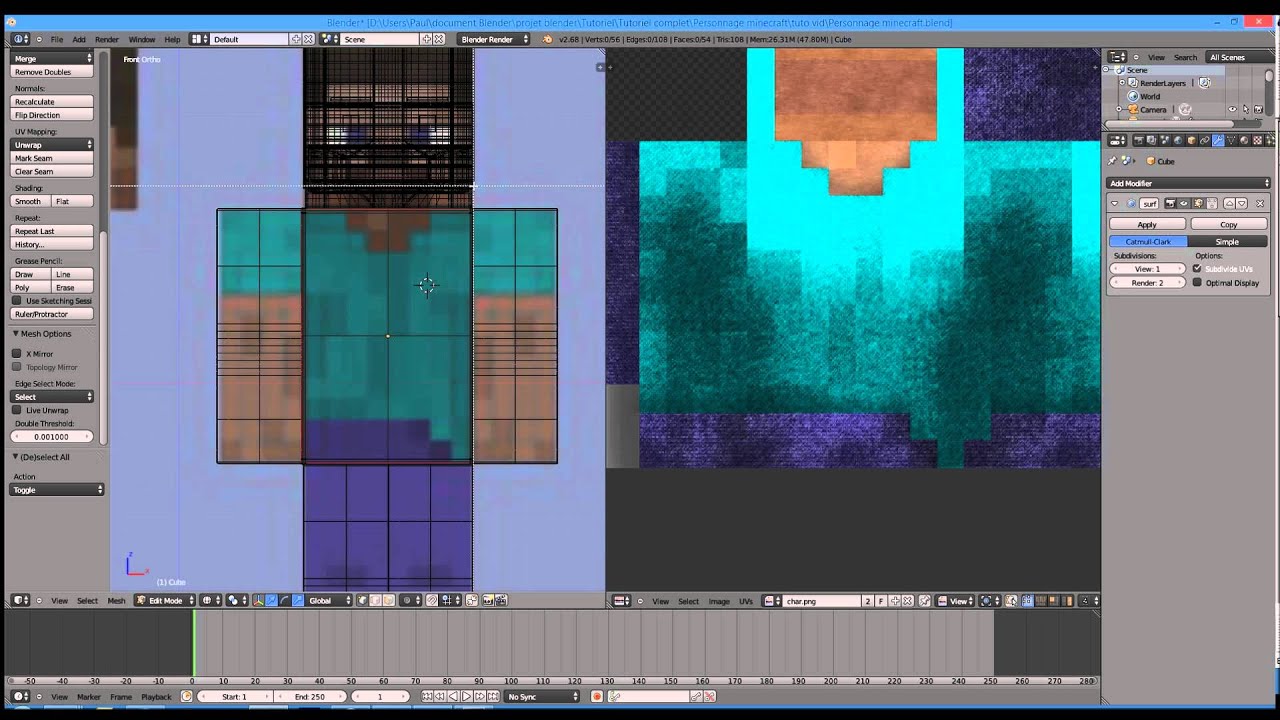 Comment Faire Un Personnage Minecraft Sur Blender