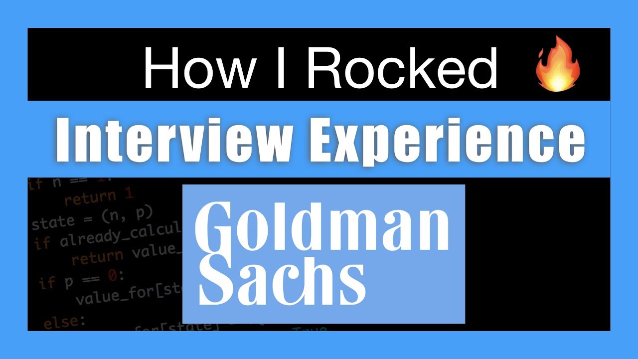 Goldman Sachs Video Interview Questions