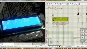 puerta con clave pic 16F877A y LCD simulación y puesta circuito