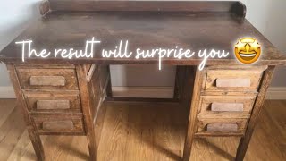 Schoolmaster's Desk Restoration. I made a Masculine Rustic Desk and I love it .