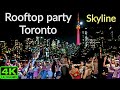 4krooftop patio party toronto  downtown toronto skyline beautiful night views