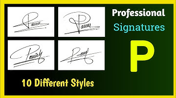 P letter stylish signature making idea || How to sign || P design