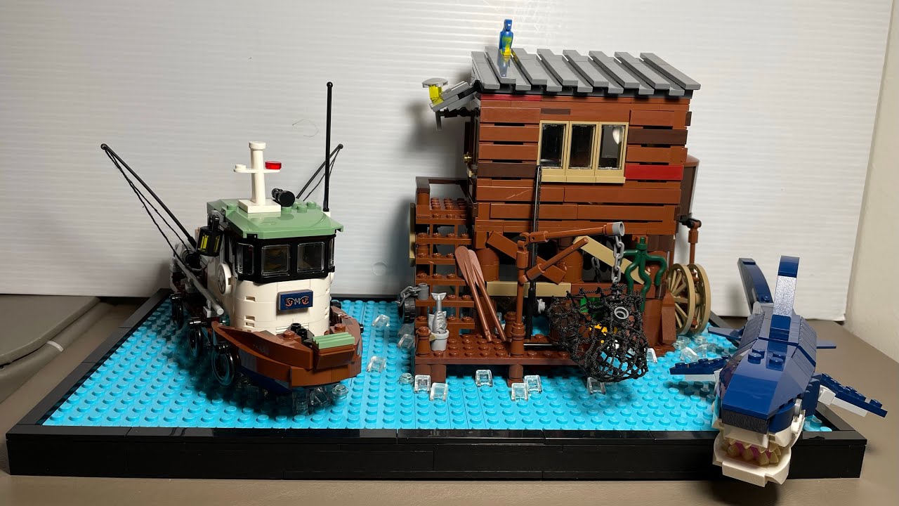 Lego Fishing Shack and Boat 