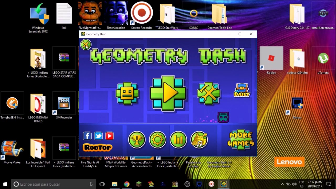 como descargar geometry dash facil y sencillo muy bien explicado - YouTube
