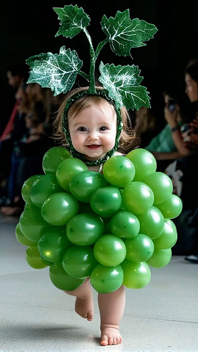 Fruit-Themed Fashion Show with Adorable Kids #KidsFashion #RunwayShow #AIArt #YouTubeShorts