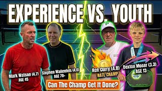 4.7/4.0 vs. ​71yr NATL CHAMP & 13yr PRODIGY. Can The Champ Get It Done? ​#Mic'dup #Pickleball #DUPR 