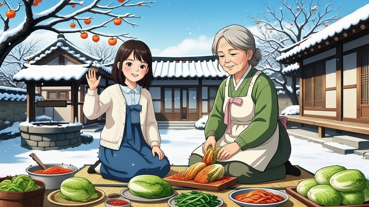 On a Snowy Day, We Make Kimchi - Love's Flavour to Warm a Frosty Winter | Ghibli-Style Video
