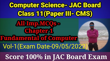 Computer Science Class 11th|| CMS Model Set MCQs|| JAC Board||Term 1 Exam 2022