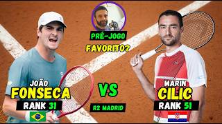 João Fonseca vs Cilic | João enfrenta campeão de Grand Slam na estreia em Madrid