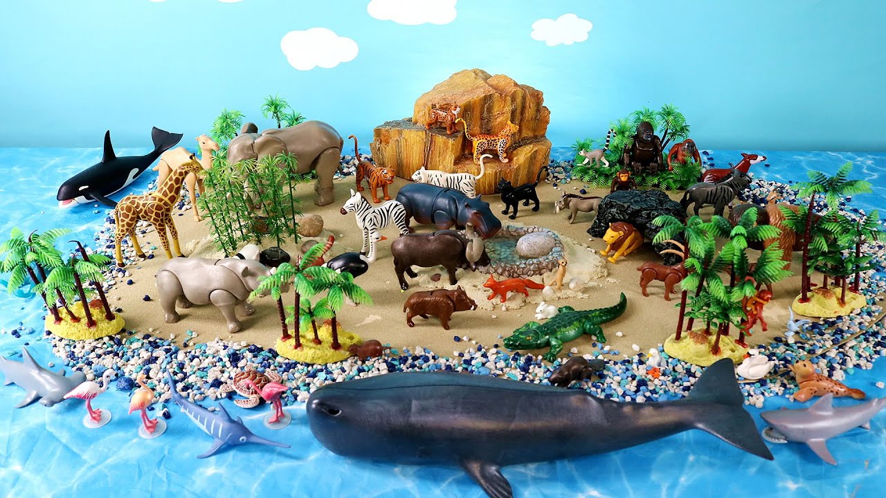 Fun Island Diorama for Playmobil Animal Figurines 