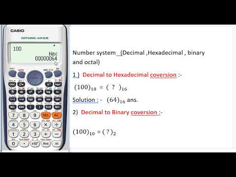 Number system conversion using calculator - YouTube