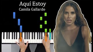 Aquí Estoy - Cami PIANO TUTORIAL MIDI SYNTHESIA