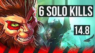 WUKONG vs MORDEKAISER (TOP) | 6 solo kills | BR Master | 14.8