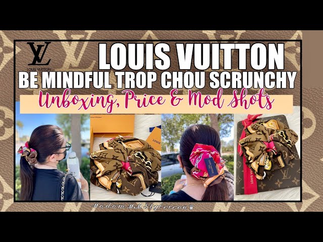 100% Authentic Louis Vuitton Chouchou Be Mindful Hair Scrunchie Silk
