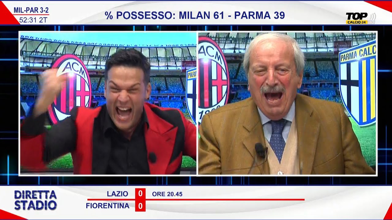 IO E CRUDELI INFARTATI MA POI ELETTROSHOCK PAZZESCO! APOTEOSI IN STUDIO! MILAN PARMA 3-2!