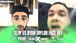 “I WILL KNOCK HIM OUT AND BREAK HIS FACE” - SLIM ALBAHER vs RYAN TAYLOR - FACE OFF | Misfits Boxing